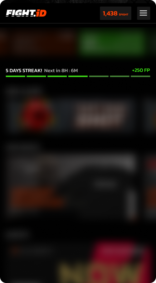 Fight.ID streak progress screen showing repeat engagement